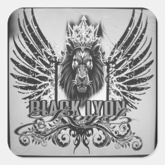 Royal black Lyon Square Sticker