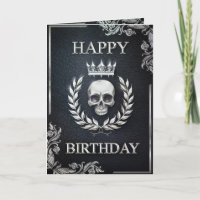 Royal Black & Silver King of the Dead Birthday