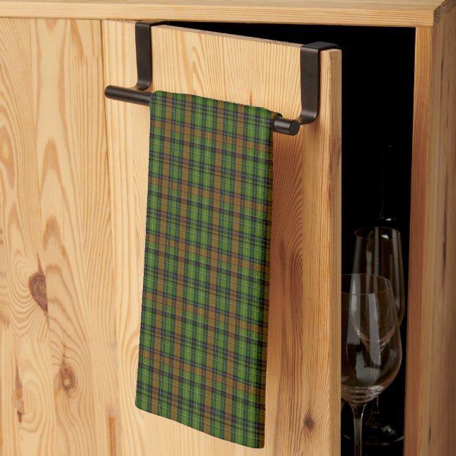 Royal Black Watch Tartan Plaid Classic Blue  Tea Towel (Thirds Fold)