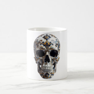 Royal Bloom Skull Mug