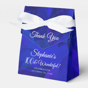 Royal Blue 100 and Wonderful Birthday Party Favour Box