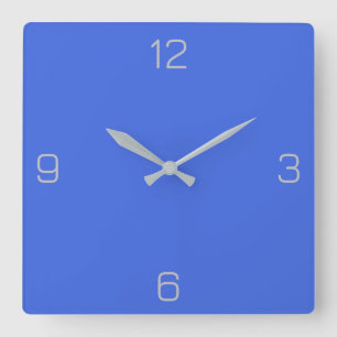 Royal Blue 4169E1 Colour - Add a Name Option Square Wall Clock