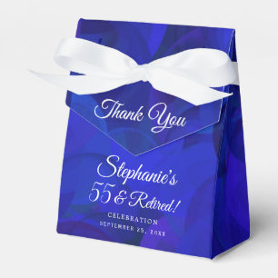 Royal Blue 55 and Retired Retirement Party Favour Box