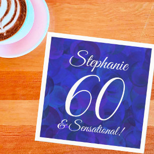 Royal Blue 60 and Sensational Birthday Party Napkin