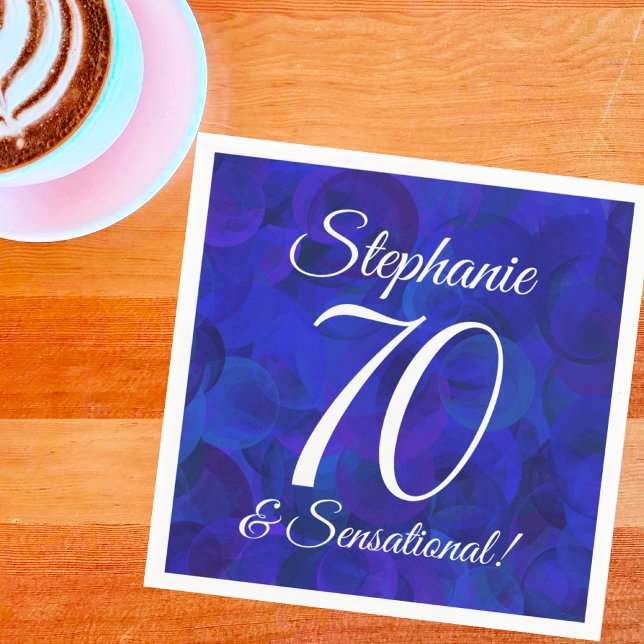 Royal Blue 70 and Sensational Birthday Party Napkin (Creator Uploaded)