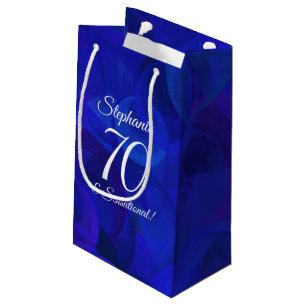 Royal Blue 70 and Sensational Birthday Party Small Gift Bag