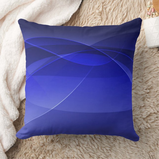 Royal Blue Abstract Modern Backdrop Design Cushion (Blanket)