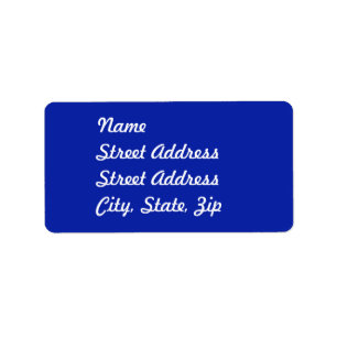 Royal Blue   Address Sticker