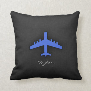 Royal Blue Aeroplane Cushion