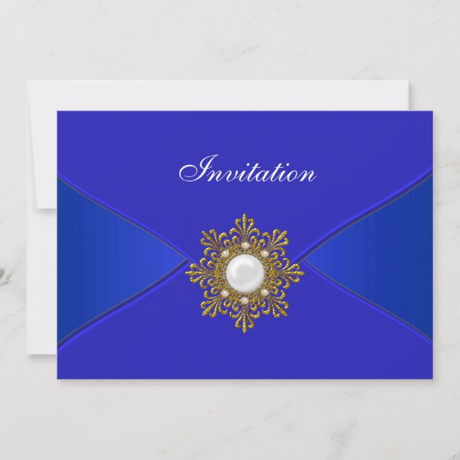 Royal Blue All Occasion Party Invitation (Front)