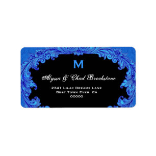 Royal Blue and Black Vintage Monogram G451 Label