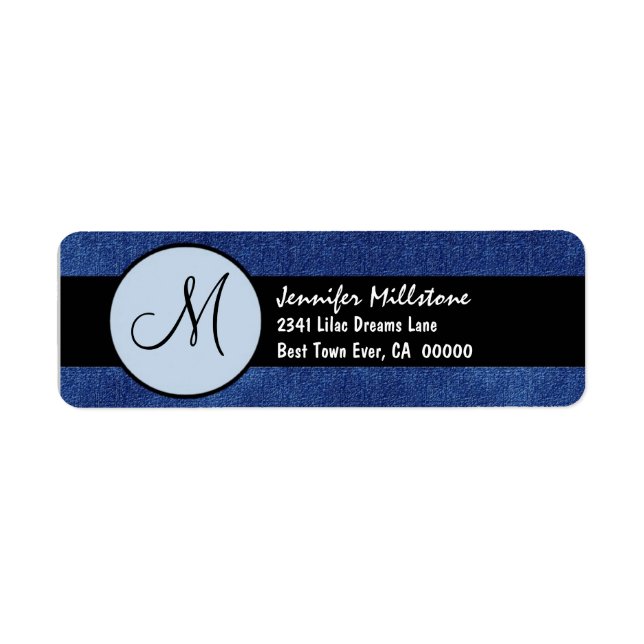 Royal Blue and Black Wedding Monogram (Front)