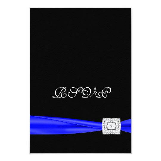 Royal Blue and BlackRSVP Card