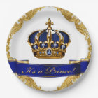 Royal Blue and Gold Crown Prince Baby Shower