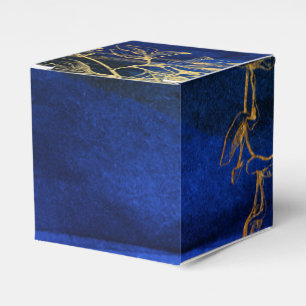 Royal Blue and Gold Favour Box