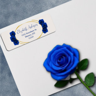 Royal Blue and Gold Geometric Quinceañera