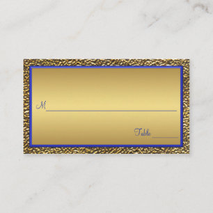 Royal Blue and Gold Placecards