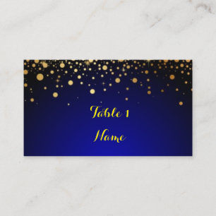 Royal Blue and Gold Popular Wedding seating card