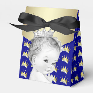 Royal Blue and Gold Prince Baby Shower Favour Box