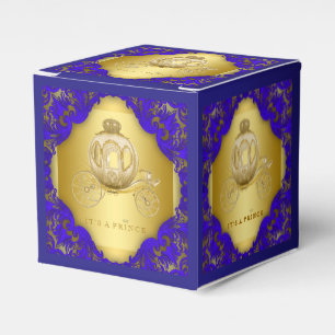 Royal Blue and Gold Prince Favour Box