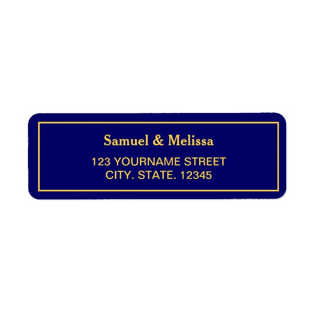 Royal Blue and Gold Wedding (Front)