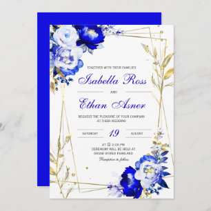 Royal Blue and Gold Wedding  Template