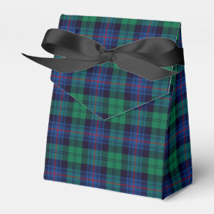 Royal Blue and Green Armstrong Tartan Favour Box