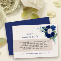 Royal Blue and Ivory Rose Custom Details