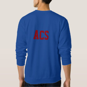 Royal Blue and Red School Colours and Letters Sweatshirt