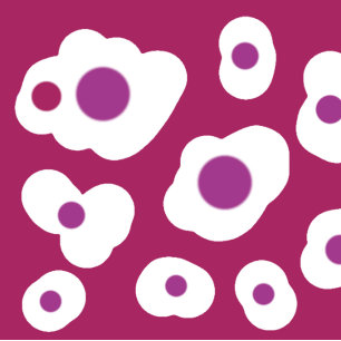 ROYAL BLUE AND SALMON PINK ART PATTERN  CUSHION