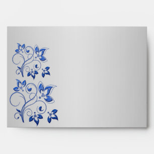Royal Blue and Silver Envelope for 5x7 Sizes
