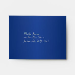 Royal Blue and Silver Envelope for RSVP Card