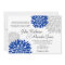 Royal Blue and Silver-Grey Floral Burst Wedding