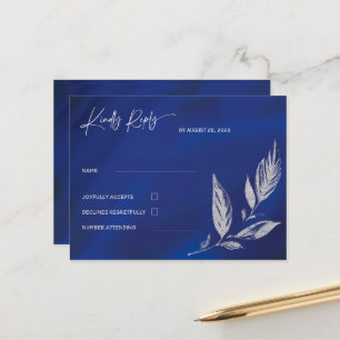Royal Blue and Silver Postcard