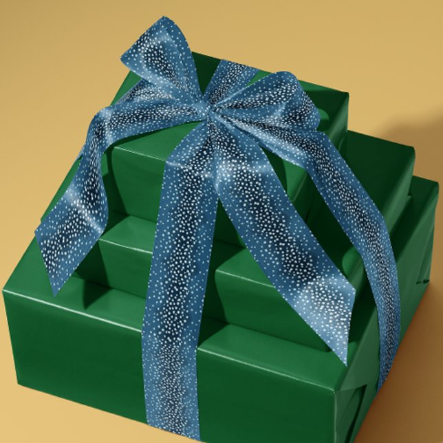 Royal Blue and White Baby Deer Fawn Spots Satin Ribbon (Trompe-l'œil fawn baby deer patterned ribbon grand millennial traditional chic ribbon)