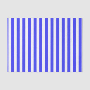 Royal blue and white candy stripes tissue paper