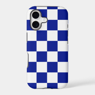 Royal Blue and White Checkered Pattern