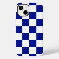 Royal Blue and White Chequered Pattern