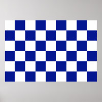 Royal Blue and White Chequered Pattern