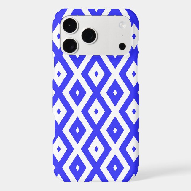 Royal blue and white diamond pattern (Back)