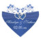 Royal Blue and White Joined Hearts Sticker 2