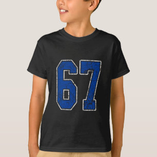 Royal Blue And White Number 67 Jersey Player Unifo T-Shirt