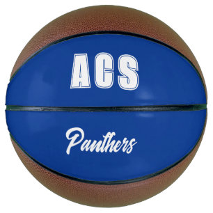 Royal Blue and White School Colours Team Basketball
