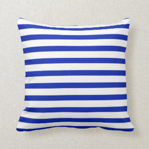 Royal blue and white Stripe Cushion