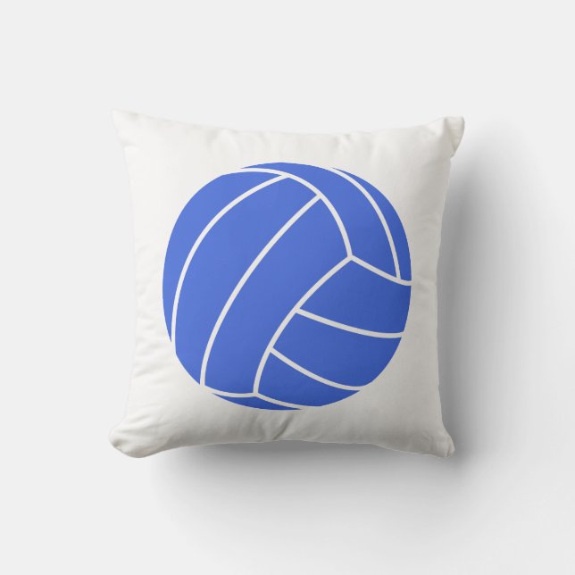Royal Blue and White Volleyball Cushion (Front)