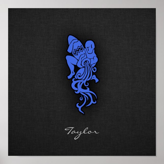 Royal Blue Aquarius Poster (Front)