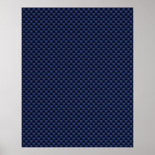 Royal Blue Automotive Carbon Fibre Weave Print