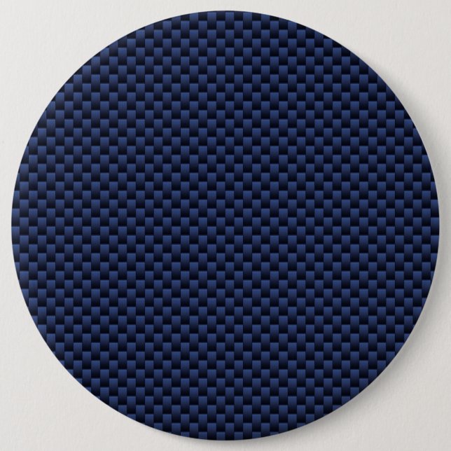 Royal Blue Automotive Carbon Fibre Weave Print 6 Cm Round Badge (Front)