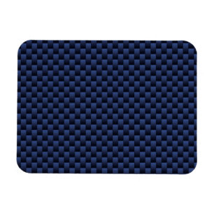 Royal Blue Automotive Carbon Fibre Weave Print Magnet