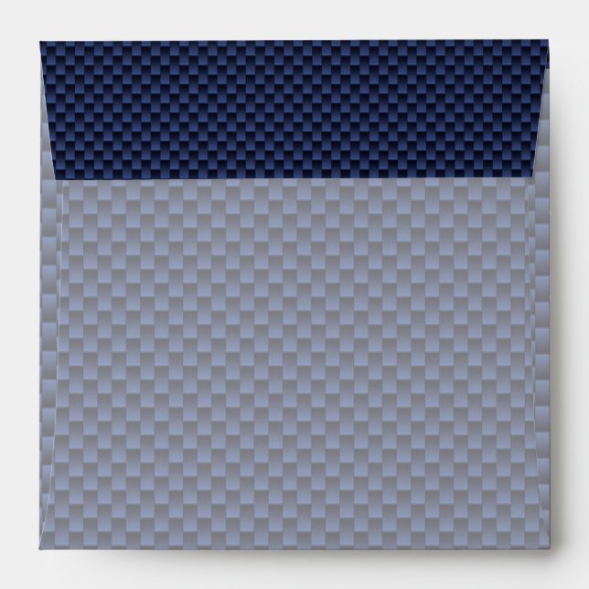 Royal Blue Automotive Carbon Fibre Weave Style Envelope (Back (Top Flap))